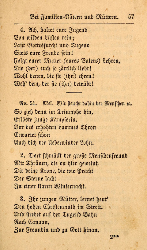 Der Sänger am Grabe: Eine Auswahl Lieder zum Gebrauch bei Leichen-Begängnissen, wie auch Trost-Lieder für Solche, die um geliebte Todte trauern page 53