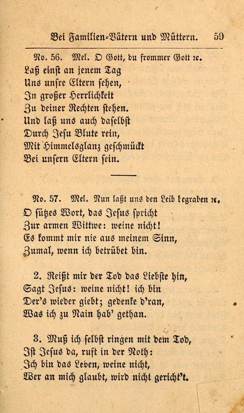 Der Sänger am Grabe: Eine Auswahl Lieder zum Gebrauch bei Leichen-Begängnissen, wie auch Trost-Lieder für Solche, die um geliebte Todte trauern page 55