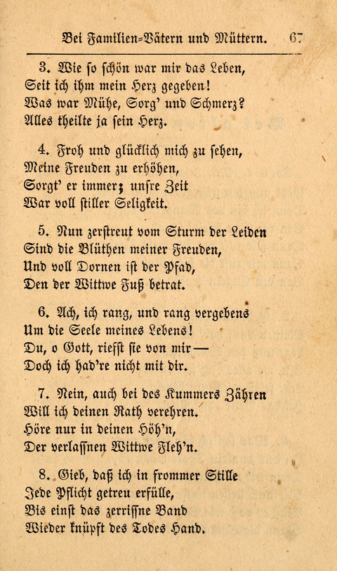 Der Sänger am Grabe: Eine Auswahl Lieder zum Gebrauch bei Leichen-Begängnissen, wie auch Trost-Lieder für Solche, die um geliebte Todte trauern page 63