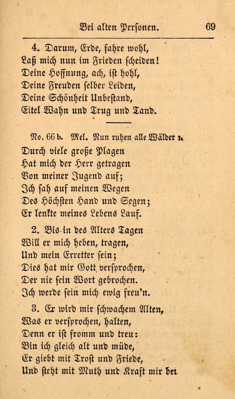 Der Sänger am Grabe: Eine Auswahl Lieder zum Gebrauch bei Leichen-Begängnissen, wie auch Trost-Lieder für Solche, die um geliebte Todte trauern page 65