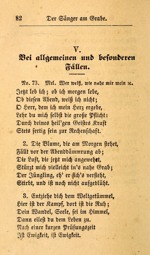 Der Sänger am Grabe: Eine Auswahl Lieder zum Gebrauch bei Leichen-Begängnissen, wie auch Trost-Lieder für Solche, die um geliebte Todte trauern page 78