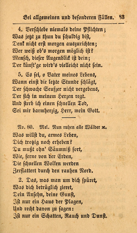 Der Sänger am Grabe: Eine Auswahl Lieder zum Gebrauch bei Leichen-Begängnissen, wie auch Trost-Lieder für Solche, die um geliebte Todte trauern page 79