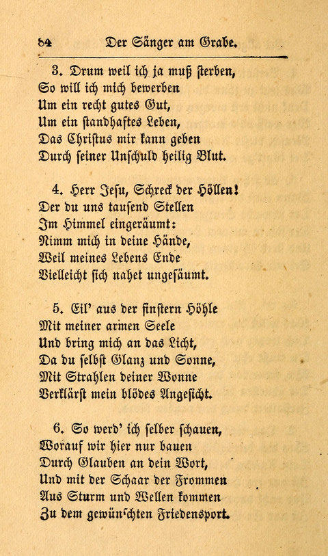 Der Sänger am Grabe: Eine Auswahl Lieder zum Gebrauch bei Leichen-Begängnissen, wie auch Trost-Lieder für Solche, die um geliebte Todte trauern page 80