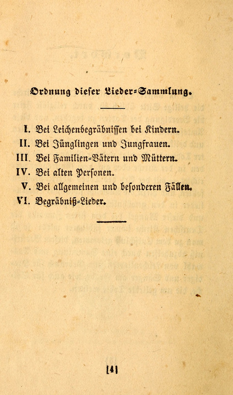 Der Sänger am Grabe: Eine Auswahl Lieder zum Gebrauch bei Leichen-Begängnissen, wie auch Trost-Lieder für Solche, die um geliebte Todte trauern page ix