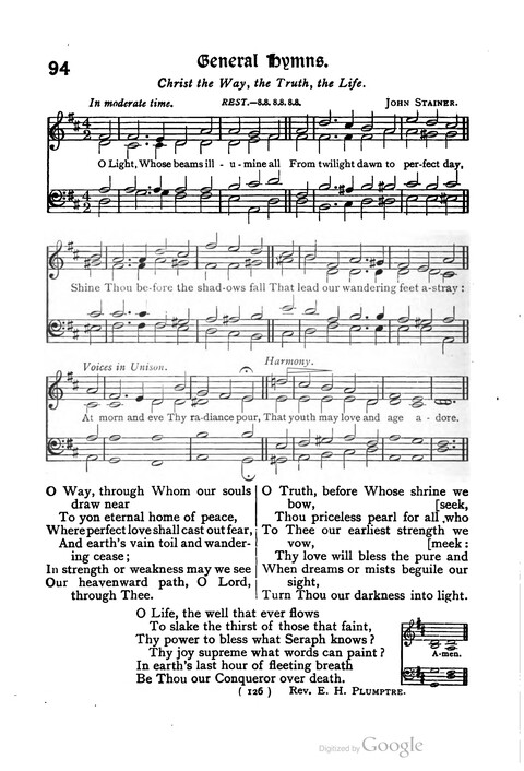 The Day School Hymn Book: with tunes (New and enlarged edition) page 126