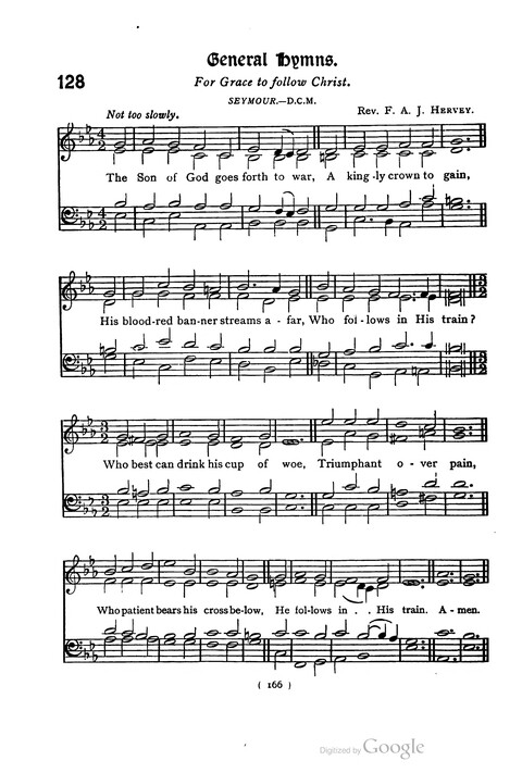 The Day School Hymn Book: with tunes (New and enlarged edition) page 166