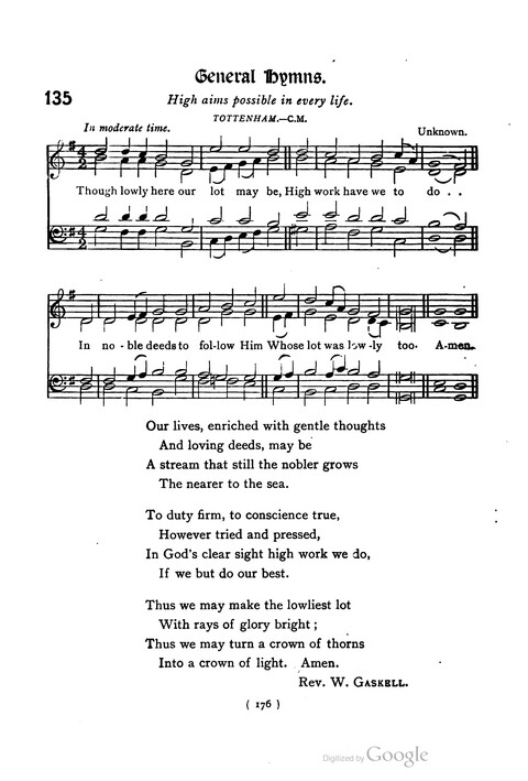 The Day School Hymn Book: with tunes (New and enlarged edition) page 176