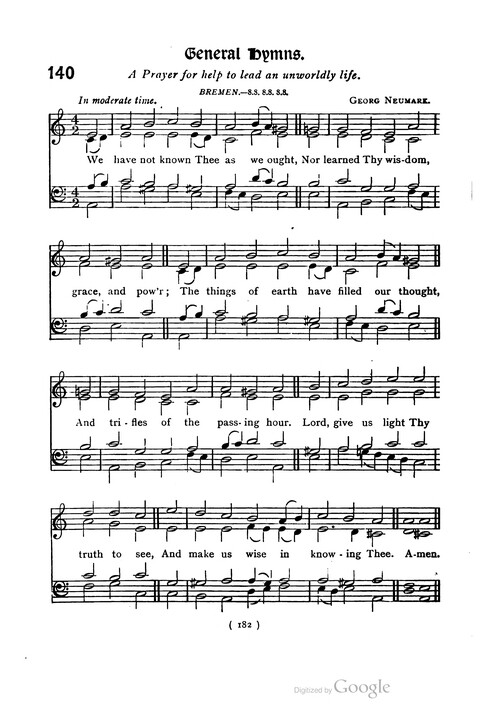 The Day School Hymn Book: with tunes (New and enlarged edition) page 182