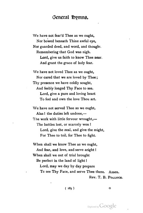 The Day School Hymn Book: with tunes (New and enlarged edition) page 183