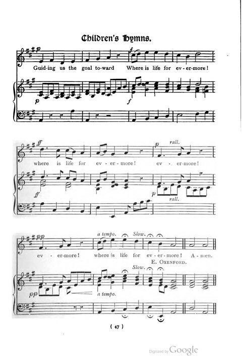 The Day School Hymn Book: with tunes (New and enlarged edition) page 47