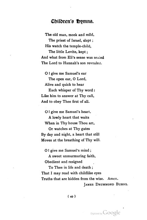 The Day School Hymn Book: with tunes (New and enlarged edition) page 49