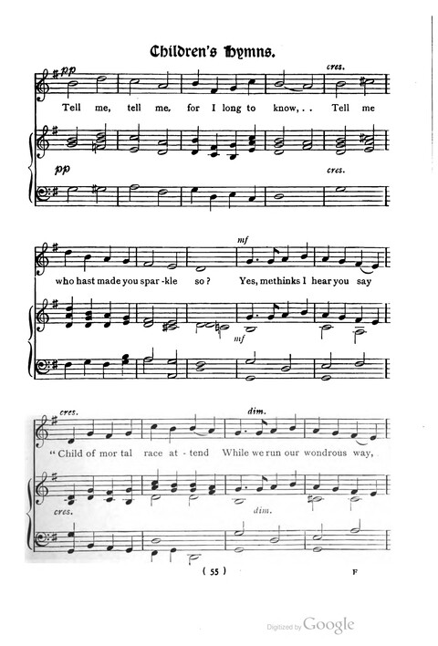 The Day School Hymn Book: with tunes (New and enlarged edition) page 55