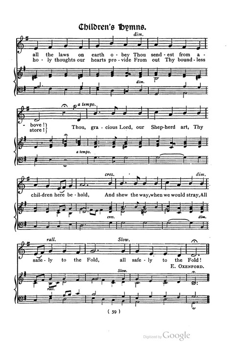 The Day School Hymn Book: with tunes (New and enlarged edition) page 59