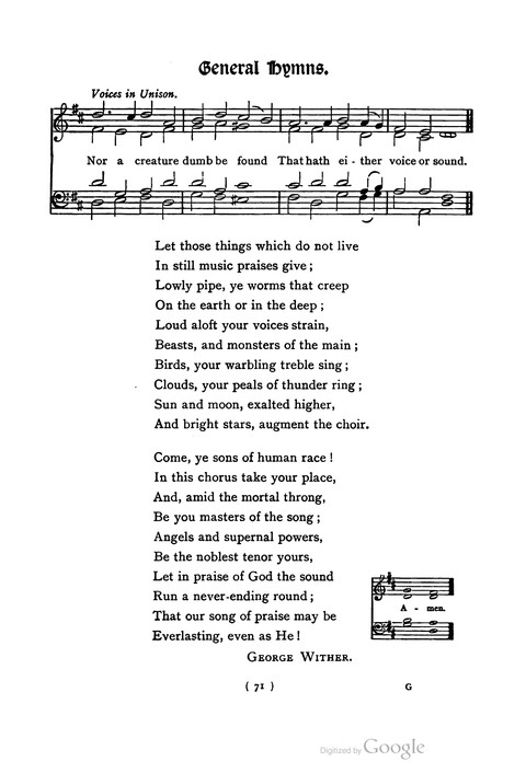 The Day School Hymn Book: with tunes (New and enlarged edition) page 71