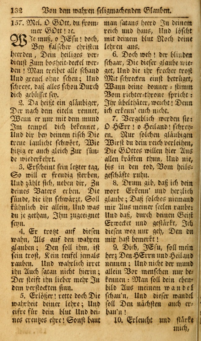 Das Geistliche Saitenspiel: oder, Eine Sammlung auserlesener, erbaulicher, geistreicher Lieder zum Gebrauch aller Gottliebenden Seelen, insonderheit für dei Gemeinen der Evangelischen... (1st Aufl.) page 132