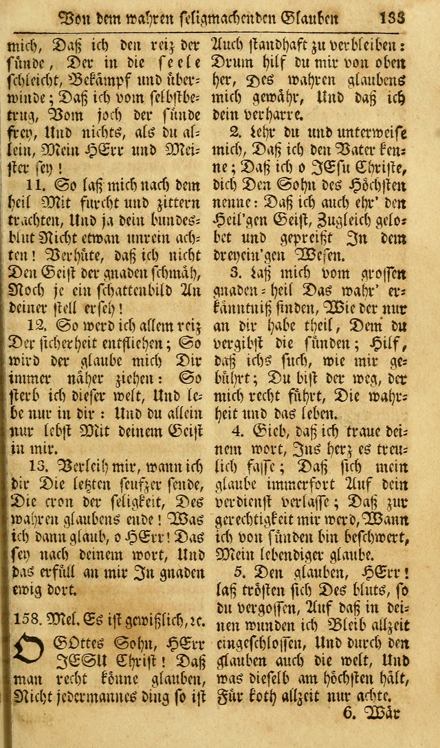 Das Geistliche Saitenspiel: oder, Eine Sammlung auserlesener, erbaulicher, geistreicher Lieder zum Gebrauch aller Gottliebenden Seelen, insonderheit für dei Gemeinen der Evangelischen... (1st Aufl.) page 133