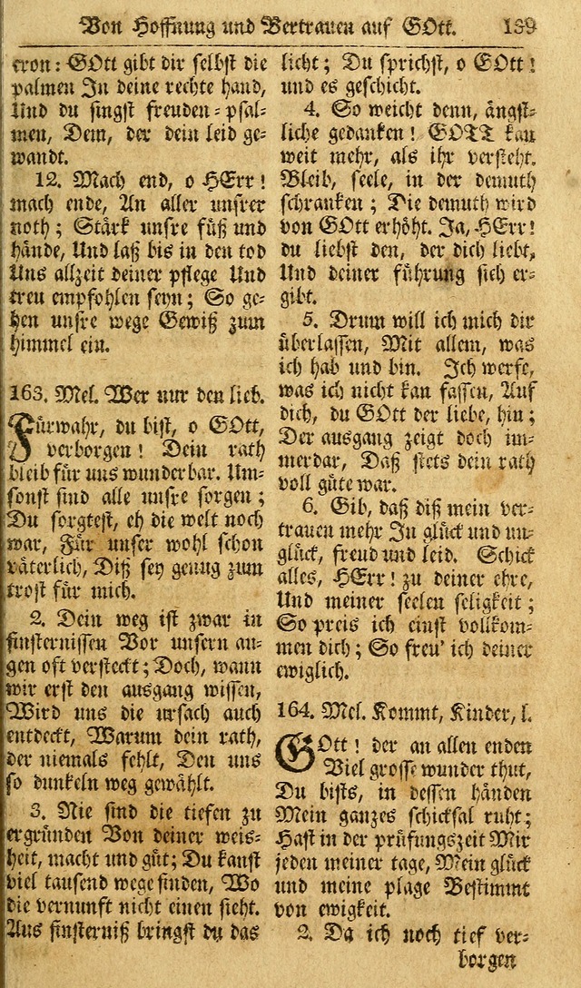 Das Geistliche Saitenspiel: oder, Eine Sammlung auserlesener, erbaulicher, geistreicher Lieder zum Gebrauch aller Gottliebenden Seelen, insonderheit für dei Gemeinen der Evangelischen... (1st Aufl.) page 139