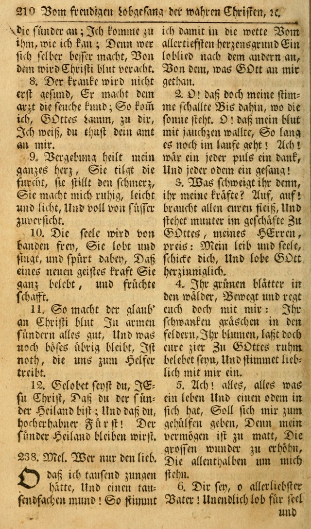 Das Geistliche Saitenspiel: oder, Eine Sammlung auserlesener, erbaulicher, geistreicher Lieder zum Gebrauch aller Gottliebenden Seelen, insonderheit für dei Gemeinen der Evangelischen... (1st Aufl.) page 210