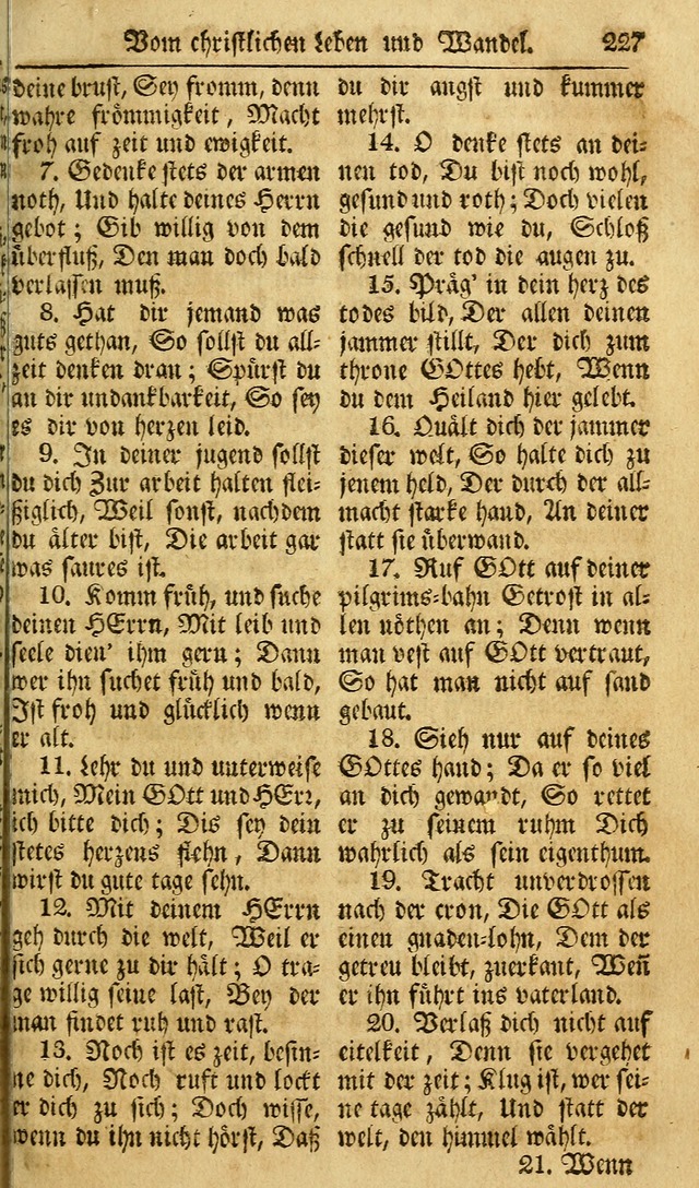 Das Geistliche Saitenspiel: oder, Eine Sammlung auserlesener, erbaulicher, geistreicher Lieder zum Gebrauch aller Gottliebenden Seelen, insonderheit für dei Gemeinen der Evangelischen... (1st Aufl.) page 227