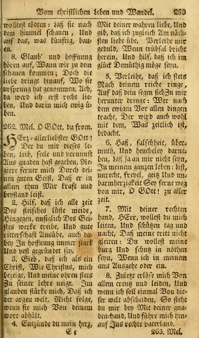 Das Geistliche Saitenspiel: oder, Eine Sammlung auserlesener, erbaulicher, geistreicher Lieder zum Gebrauch aller Gottliebenden Seelen, insonderheit für dei Gemeinen der Evangelischen... (1st Aufl.) page 233