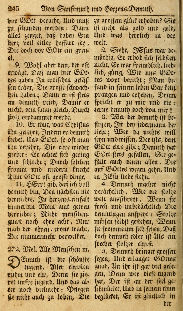 Das Geistliche Saitenspiel: oder, Eine Sammlung auserlesener, erbaulicher, geistreicher Lieder zum Gebrauch aller Gottliebenden Seelen, insonderheit für dei Gemeinen der Evangelischen... (1st Aufl.) page 246