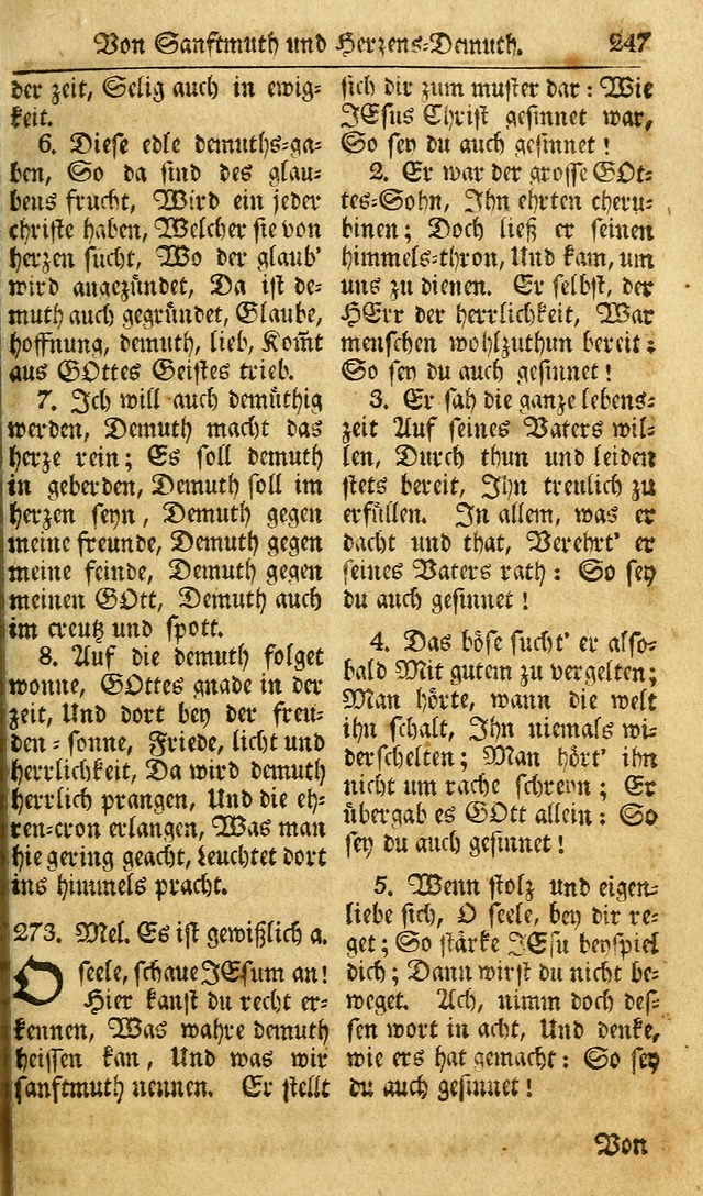 Das Geistliche Saitenspiel: oder, Eine Sammlung auserlesener, erbaulicher, geistreicher Lieder zum Gebrauch aller Gottliebenden Seelen, insonderheit für dei Gemeinen der Evangelischen... (1st Aufl.) page 247