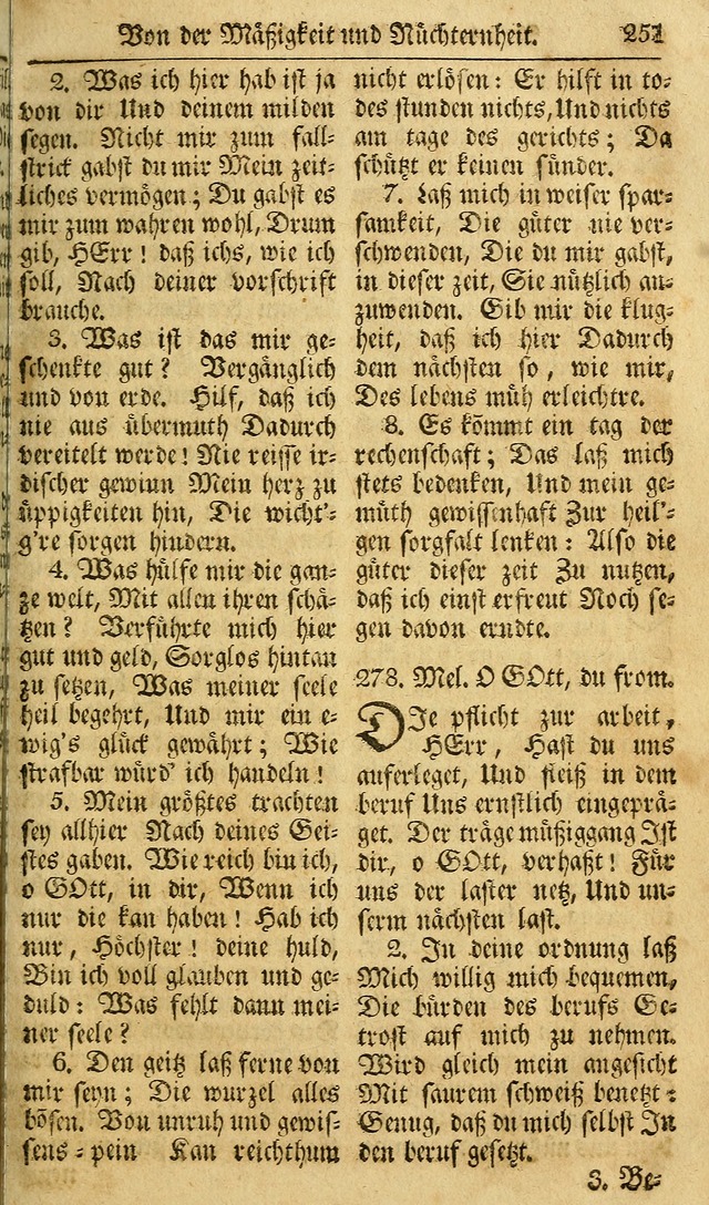 Das Geistliche Saitenspiel: oder, Eine Sammlung auserlesener, erbaulicher, geistreicher Lieder zum Gebrauch aller Gottliebenden Seelen, insonderheit für dei Gemeinen der Evangelischen... (1st Aufl.) page 251