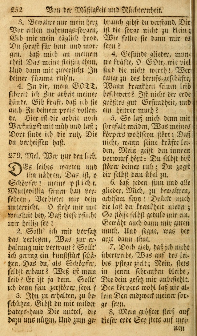 Das Geistliche Saitenspiel: oder, Eine Sammlung auserlesener, erbaulicher, geistreicher Lieder zum Gebrauch aller Gottliebenden Seelen, insonderheit für dei Gemeinen der Evangelischen... (1st Aufl.) page 252