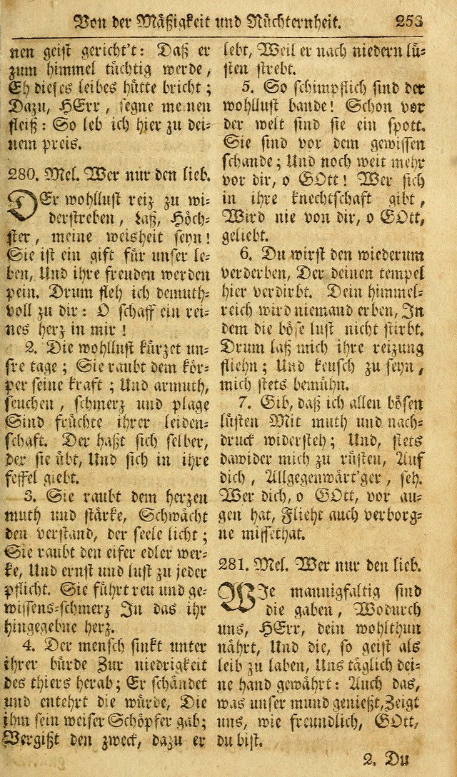 Das Geistliche Saitenspiel: oder, Eine Sammlung auserlesener, erbaulicher, geistreicher Lieder zum Gebrauch aller Gottliebenden Seelen, insonderheit für dei Gemeinen der Evangelischen... (1st Aufl.) page 253