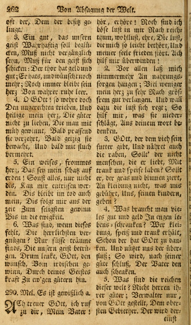 Das Geistliche Saitenspiel: oder, Eine Sammlung auserlesener, erbaulicher, geistreicher Lieder zum Gebrauch aller Gottliebenden Seelen, insonderheit für dei Gemeinen der Evangelischen... (1st Aufl.) page 262