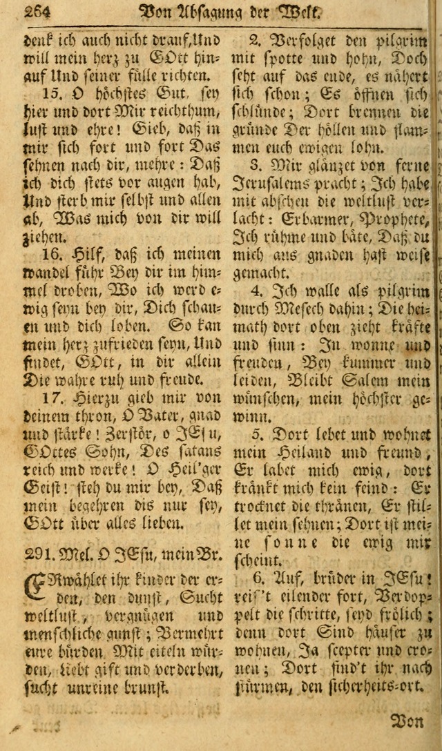 Das Geistliche Saitenspiel: oder, Eine Sammlung auserlesener, erbaulicher, geistreicher Lieder zum Gebrauch aller Gottliebenden Seelen, insonderheit für dei Gemeinen der Evangelischen... (1st Aufl.) page 264