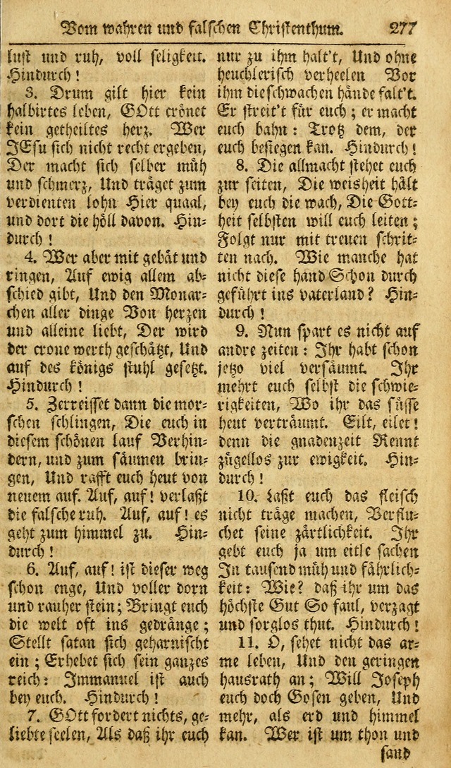 Das Geistliche Saitenspiel: oder, Eine Sammlung auserlesener, erbaulicher, geistreicher Lieder zum Gebrauch aller Gottliebenden Seelen, insonderheit für dei Gemeinen der Evangelischen... (1st Aufl.) page 277