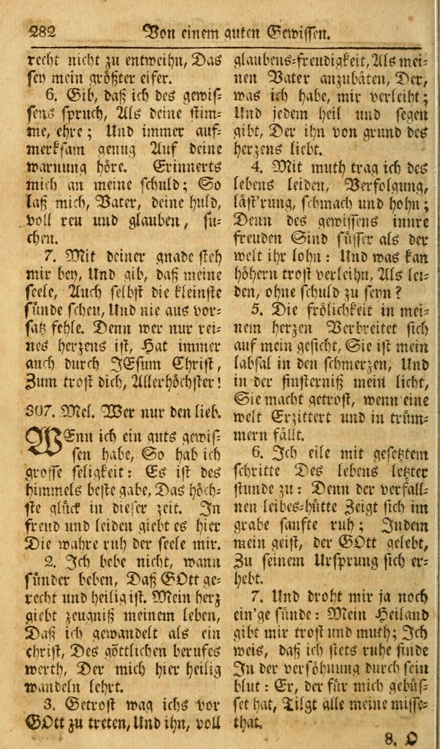 Das Geistliche Saitenspiel: oder, Eine Sammlung auserlesener, erbaulicher, geistreicher Lieder zum Gebrauch aller Gottliebenden Seelen, insonderheit für dei Gemeinen der Evangelischen... (1st Aufl.) page 282