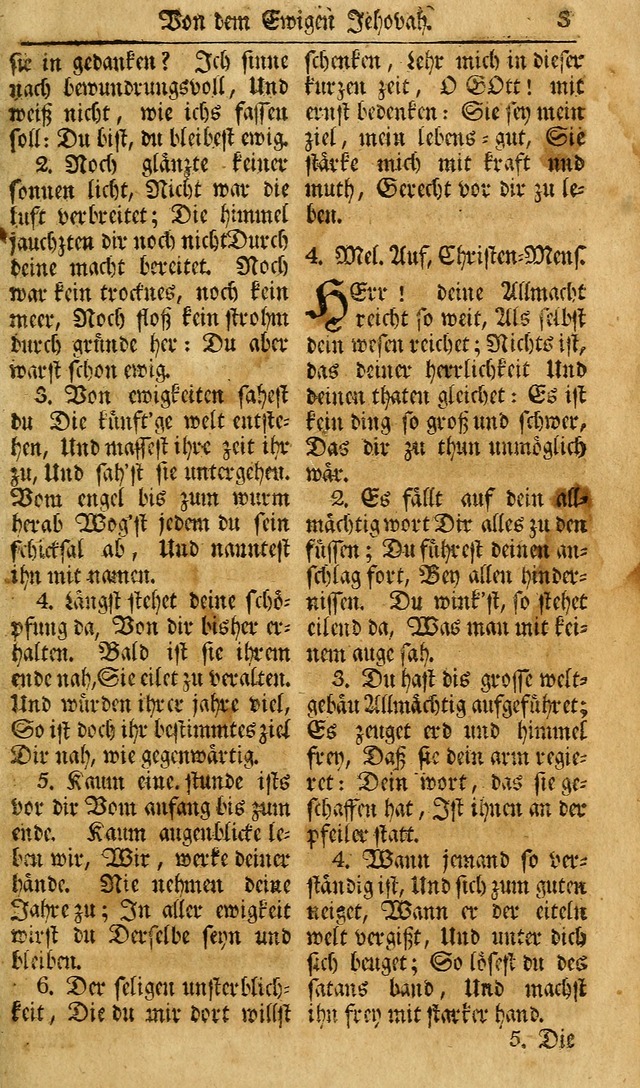 Das Geistliche Saitenspiel: oder, Eine Sammlung auserlesener, erbaulicher, geistreicher Lieder zum Gebrauch aller Gottliebenden Seelen, insonderheit für dei Gemeinen der Evangelischen... (1st Aufl.) page 3