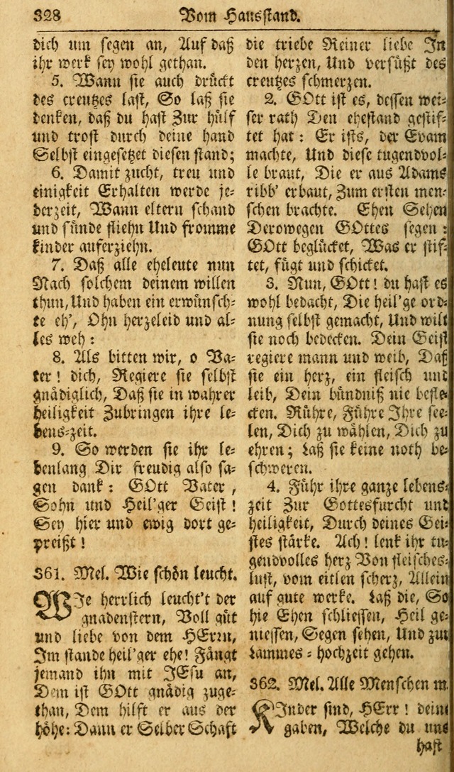 Das Geistliche Saitenspiel: oder, Eine Sammlung auserlesener, erbaulicher, geistreicher Lieder zum Gebrauch aller Gottliebenden Seelen, insonderheit für dei Gemeinen der Evangelischen... (1st Aufl.) page 328