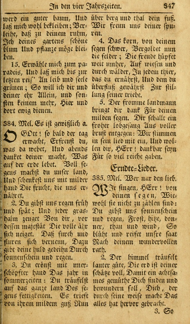 Das Geistliche Saitenspiel: oder, Eine Sammlung auserlesener, erbaulicher, geistreicher Lieder zum Gebrauch aller Gottliebenden Seelen, insonderheit für dei Gemeinen der Evangelischen... (1st Aufl.) page 347