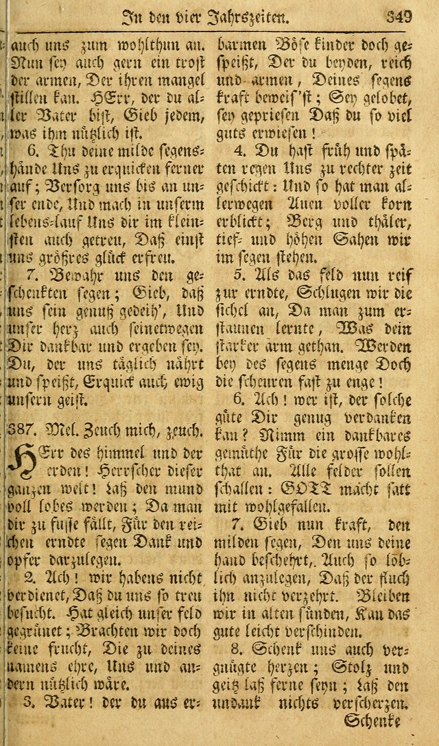 Das Geistliche Saitenspiel: oder, Eine Sammlung auserlesener, erbaulicher, geistreicher Lieder zum Gebrauch aller Gottliebenden Seelen, insonderheit für dei Gemeinen der Evangelischen... (1st Aufl.) page 349