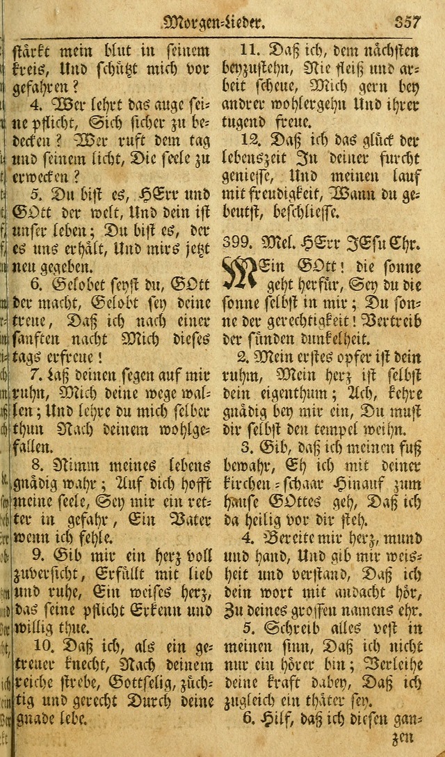 Das Geistliche Saitenspiel: oder, Eine Sammlung auserlesener, erbaulicher, geistreicher Lieder zum Gebrauch aller Gottliebenden Seelen, insonderheit für dei Gemeinen der Evangelischen... (1st Aufl.) page 357