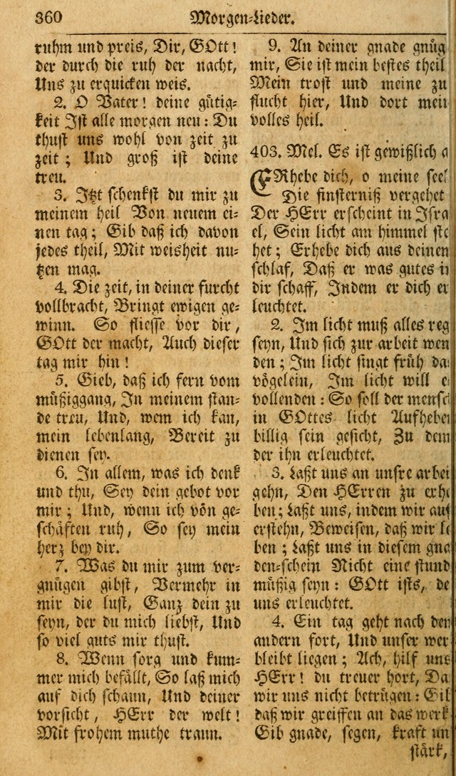 Das Geistliche Saitenspiel: oder, Eine Sammlung auserlesener, erbaulicher, geistreicher Lieder zum Gebrauch aller Gottliebenden Seelen, insonderheit für dei Gemeinen der Evangelischen... (1st Aufl.) page 360