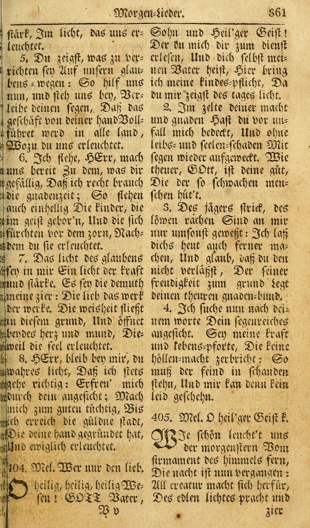 Das Geistliche Saitenspiel: oder, Eine Sammlung auserlesener, erbaulicher, geistreicher Lieder zum Gebrauch aller Gottliebenden Seelen, insonderheit für dei Gemeinen der Evangelischen... (1st Aufl.) page 361