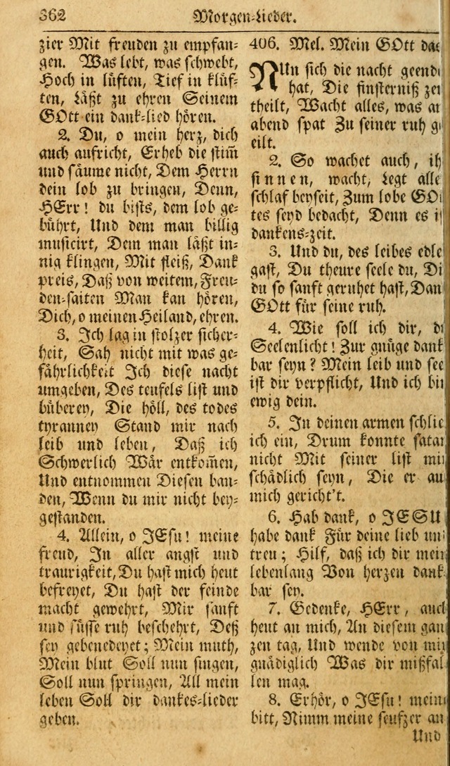 Das Geistliche Saitenspiel: oder, Eine Sammlung auserlesener, erbaulicher, geistreicher Lieder zum Gebrauch aller Gottliebenden Seelen, insonderheit für dei Gemeinen der Evangelischen... (1st Aufl.) page 362