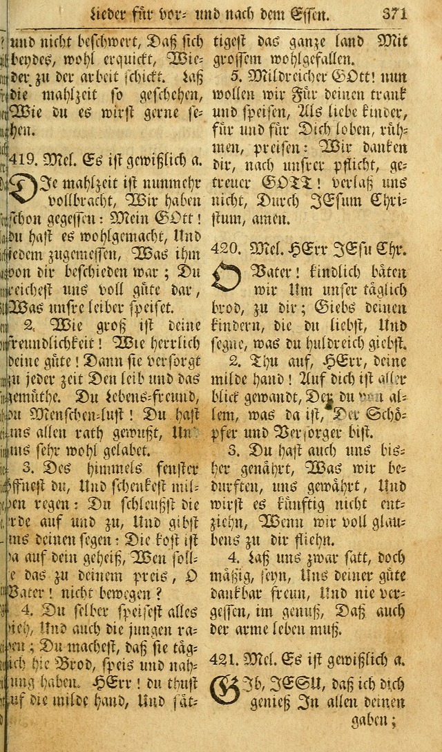 Das Geistliche Saitenspiel: oder, Eine Sammlung auserlesener, erbaulicher, geistreicher Lieder zum Gebrauch aller Gottliebenden Seelen, insonderheit für dei Gemeinen der Evangelischen... (1st Aufl.) page 371