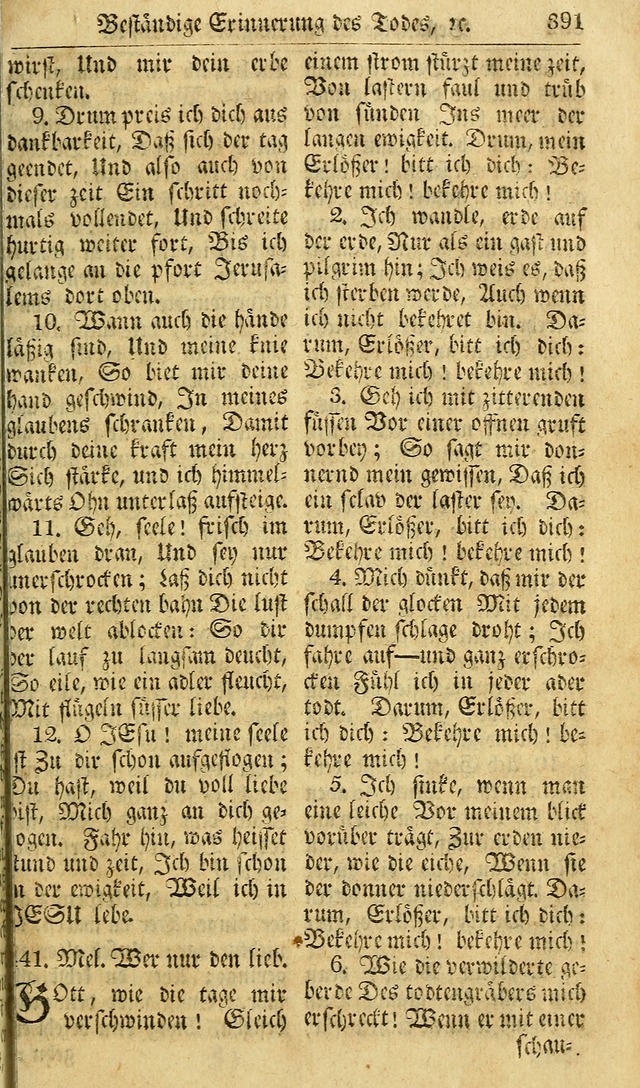 Das Geistliche Saitenspiel: oder, Eine Sammlung auserlesener, erbaulicher, geistreicher Lieder zum Gebrauch aller Gottliebenden Seelen, insonderheit für dei Gemeinen der Evangelischen... (1st Aufl.) page 391