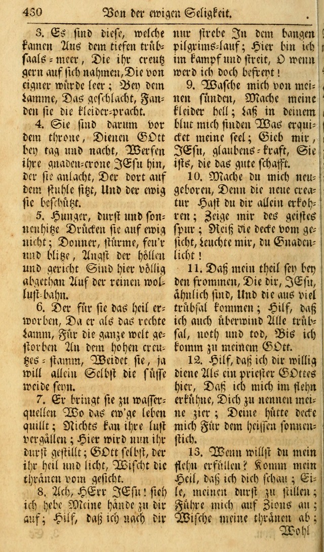 Das Geistliche Saitenspiel: oder, Eine Sammlung auserlesener, erbaulicher, geistreicher Lieder zum Gebrauch aller Gottliebenden Seelen, insonderheit für dei Gemeinen der Evangelischen... (1st Aufl.) page 430