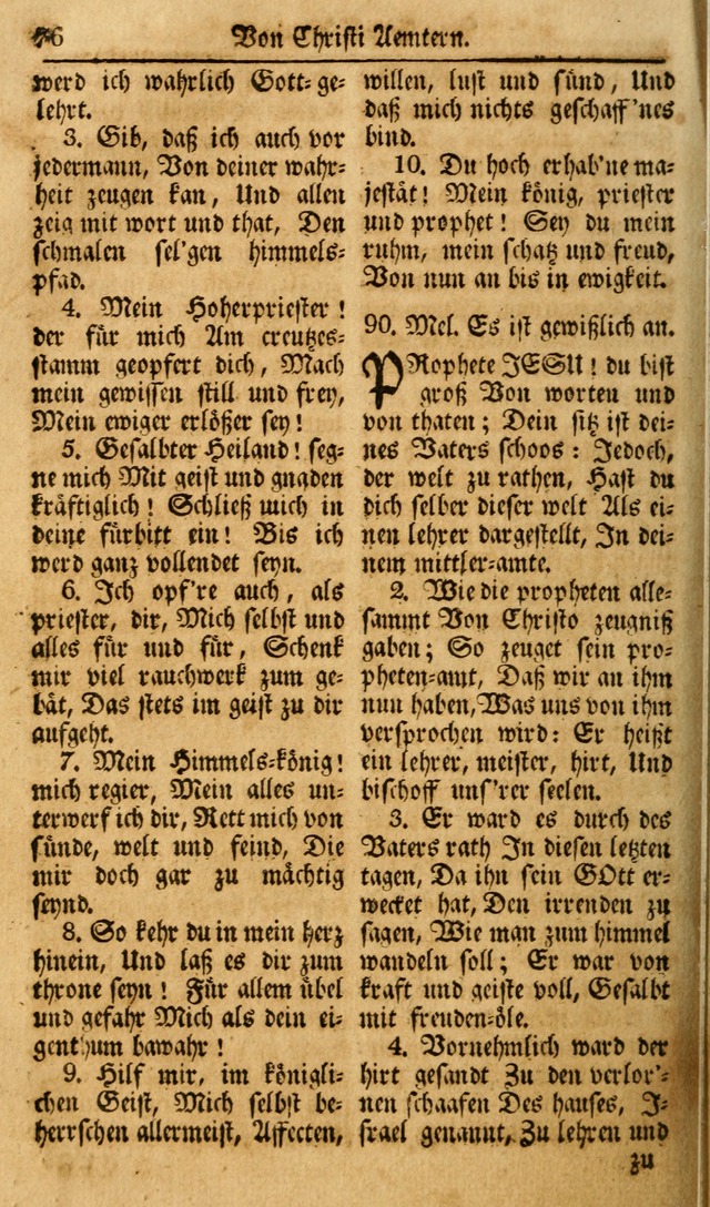 Das Geistliche Saitenspiel: oder, Eine Sammlung auserlesener, erbaulicher, geistreicher Lieder zum Gebrauch aller Gottliebenden Seelen, insonderheit für dei Gemeinen der Evangelischen... (1st Aufl.) page 76