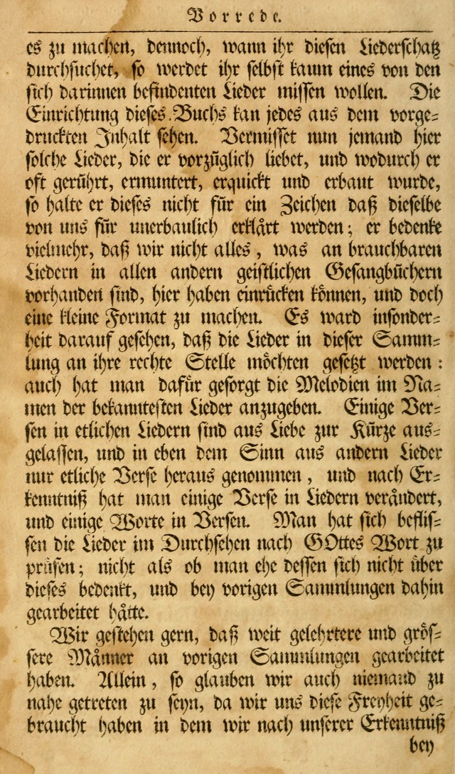 Das Geistliche Saitenspiel: oder, Eine Sammlung auserlesener, erbaulicher, geistreicher Lieder zum Gebrauch aller Gottliebenden Seelen, insonderheit für dei Gemeinen der Evangelischen... (1st Aufl.) page x