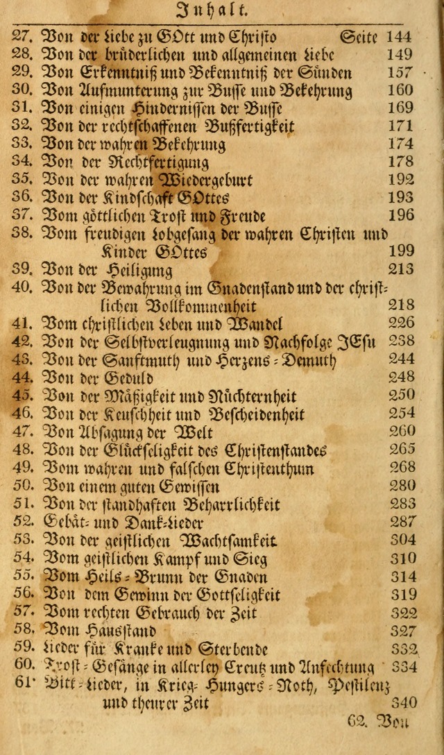 Das Geistliche Saitenspiel: oder, Eine Sammlung auserlesener, erbaulicher, geistreicher Lieder zum Gebrauch aller Gottliebenden Seelen, insonderheit für dei Gemeinen der Evangelischen... (1st Aufl.) page xiv