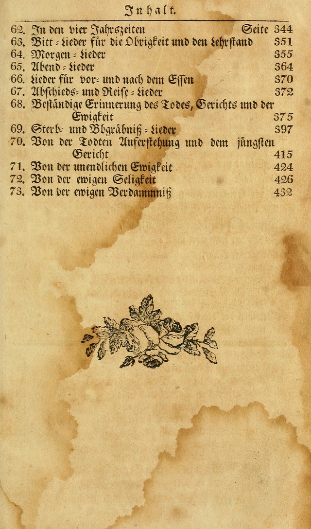 Das Geistliche Saitenspiel: oder, Eine Sammlung auserlesener, erbaulicher, geistreicher Lieder zum Gebrauch aller Gottliebenden Seelen, insonderheit für dei Gemeinen der Evangelischen... (1st Aufl.) page xv