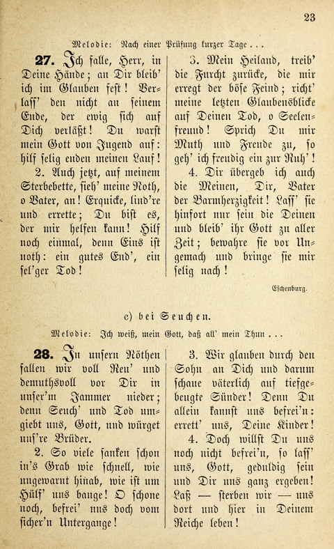 Des "Heils Vollendung": eine Sammlung von Sterbe-, Begräbniß- und Trostliedern für evangelische Christen page 23