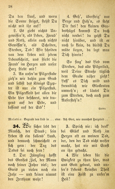 Des "Heils Vollendung": eine Sammlung von Sterbe-, Begräbniß- und Trostliedern für evangelische Christen page 28